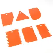 6Pcs Orange Plastic Clay Scrapers Long Service Life DIY Tool For Fine Handicraft