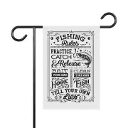 Fishing Garden Banner, Outdoor Flag for Home, Fishing Enthusiast Decor, Yard Art