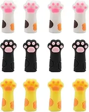 Opexicos 12Pcs Silicone Nipper Protective Cover Tweezers Cap Nail Scissors Shell Pedicure Tool