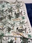 White Cheetah Safari Print Kantha Quilt King Cotton Throw Blanket Bedspread