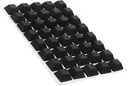 Hoement 1sheet Self-Adhesive Rubber Bumpers Floor Protector Pads for Furniture Noise Reduction Shock Absorption for Tables Chairs and Cabinets Black Rubber Feet