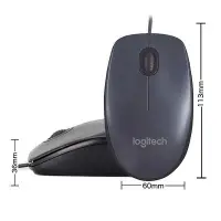 在飛比找Yahoo!奇摩拍賣優惠-鼠標羅技M90有線鼠標臺式筆記本電腦家用辦公游戲左右手通用男