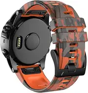 [EKSIL] 22 26mm Sport Silicone Watchband Camouflage Strap For Garmin Fenix 7 7X 5 5X Plus 6 6X Pro 3 3HR MK1 Watch Band Smartwatch Belt