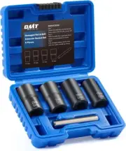 Twist Socket Tool 1/2" Drive 5Pc Nut & Bolt Extractor Stripped Lug Nut Remover