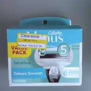 Gillette Venus SkinElixir Sensitive 5 Deluxe Blades 6 Cartridges Value Pack