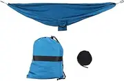 Hanging Chair Bed Dual Use Portable Hammock Swing for Camping Courtyard Corridor Outdoor (ピーコックブルー)