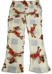 Rudolph the Red Nosed Reindeer Comfy Yellow Plaid Pajama Sleepwear Lounge Pants!