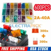 600X Car Blade Fuse Assortment Assorted Kit Blade Set Auto Truck Automotive