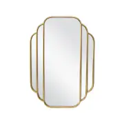 Willow & Silk Art Deco Mirror - Brushed Gold