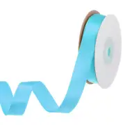 Light Blue Satin Ribbon 25 Yards 0.59" Wide Polyester Fabric Ribbon Decoration