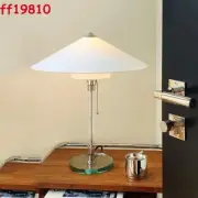 Germany Modern Desk Lamp Glass Base Fabric Shade Table Lights Designer Sconce