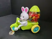 Vintage Easter Bunny on Trike Bike Egg Jellybeans Moveable Racing Rabbit Novelty