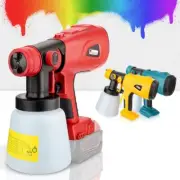 800ML Electric Spray Gun for Dewalt 18V Li-ion Battery Cordless Paint Sprayer