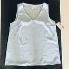 Nine West V Neck Shell Top Light Blue XS Lined