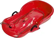 UGPLM Winter Snow Sled Toboggan Sleigh Sledding Ski Board Downhill Sleds Nonslip Foot Pedal Skiing Kids Sledge for Lawn Backyard Grass Garden Sand
