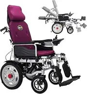 Electric Wheelchairs Large Pneumatic Tires 16 Inch Motorized Folding Chair for Adults Seniors Disability Motors 2X250w Heavy Duty(B)