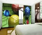 Shiny Color Ball 3D Curtain Blockout Photo Printing Curtains Drape Fabric