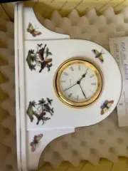 Herend Vintage Iconic Rothschild Bird Hand-painted Fine Porcelain Shelf Clock