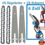 6 Inch Replacement Chainsaw Chain & Guide Bar For 6" Mini Electric Cutter Saw