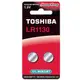 【東芝Toshiba】LR1130鈕扣型189鹼性電池20粒盒裝
