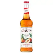 Monin Peach Syrup Bright Gold Orange Color Intensive Scent 700ml