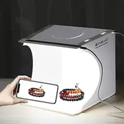 Mini Light Box Photography,PULUZ 20cm Photography Studio LightBox with 2 LED Panels /1100LM Folding Portable Lightbox / 6 Color Backdrops Photo Box Shooting Tent Lightbox for Product Photography