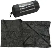 BLACK 86''L x 58''W G.I Style Poncho Liner Blanket Sleeping Rip-Stop Nylon