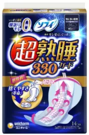 Unicharm SOFY Super Deep Sleep Sanitary Pad Night Guard with Wing 14Sheets Japan
