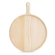 SOGA 10 inch Round Premium Wooden Pine Food Serving Tray Charcuterie Board Paddle Home Decor