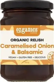 Ozganics Organic Caramelised Onion & Balsamic Relish G/F 250g