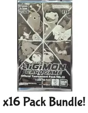 Digimon Card Game Official Tournament 13 Pack English NEW/SEALED 16 Count Bundle