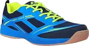 [Nivia] Super Court Badminton Shoes (Blue, 6 UK / 7 US / 40 EU) | Unisex | Non - Marking Round Sole