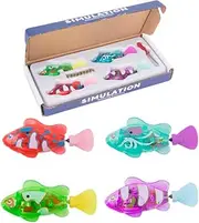 Cat Toys, Cat Supplies, Pet Exercise Interactive Toys, Cat Accessories, Pet Training Toys, Pet Supplies Robot Fish cat Water Toy Robotic Fish Mini cat Pool Toy with Fish