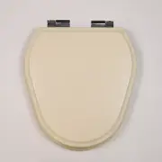 American Standard Heritage Chrome (Soft Close) Hinge Toilet Seat - Bone/Almond