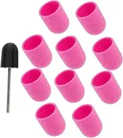 MUCKLILY Portable Nail Sanding Caps for Manicure Nail Art Tools Set Polishing Burr Callus Remover Caps
