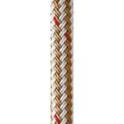 New England Ropes 3/8 x 25' Nylon Double Braid Dock Line - White/Gold