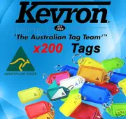 Original Kevron KEY TAG Bulk Lot ( x200 Tags) Fluro Colors AU SELLER