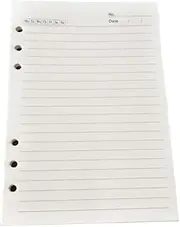 NUOBESTY Men's Journal Notebook Paper Replacement 80 Sheets Loose Leaf Paper for A5 Notebook Brown