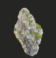 Wow Quality Green Sphene var Titanite Calcite & Mica