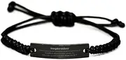 [Generic] Stepbrother Black Rope Bracelet Engraved with Psalm 145: 18-19 Inspirational Jewelry Gifts for Graduation, Birthday, Christmas - Unique and Meaningful Accessory for Stepbrothers and Stepfamily Mem,