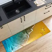 SHENGANG Sea Waves Beach Rug Kitchen 3D Carpet Hallway Marine Carpet in The Bedroom On The Floor Custom Long Corridor Rug,8,60x180cm