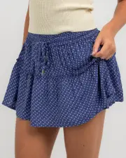 [Mooloola] Mooloola Women's Laney Skort in Diamond Print Cream Size 10 10 Diamond Print Cream