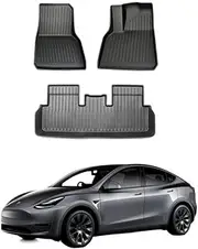 Tesla Model Y Floor Mats - Premium Tesla Model Y Accessory 2023, 2024 Australia TPE Material 3D and Anti-Skid Model Y All Weather Mats Suitable for (RHD) Australia