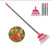 New Garden Leaf RAKE With ADJUSTABLE Steel HANDLE