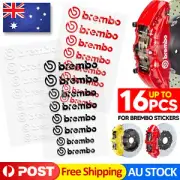 UP 16PCS Brembo Hi Temp Vinyl Decal Sticker Set for Brake Calliper Car Bike Mods