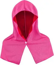 QSTDGVPW Cooling Hoodie Towel Sun Protection Cooling Neck Wrap Ice Towel for Outdoor Activities, Rose Red