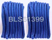 Set of (2) Blue Double Braided 1/2" in x 15' ft HD Boat Marine Dock Line Ropes