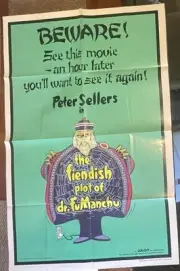 Original 1980 The Fiendish Plot of Dr. Fu Manchu Movie Poster 27"x41" One Sheet