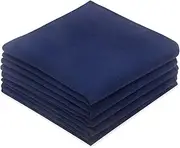 [GB Selected] GBS Men's Cotton Handkerchiefs, Assorted Solid Color Pocket Square Hankies with Stripe