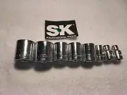 S-K 1/2"DRIVE SOCKET SET MM 12pt 8PC